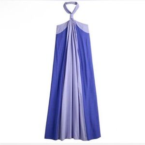 Nine West two tone color block maxi dress